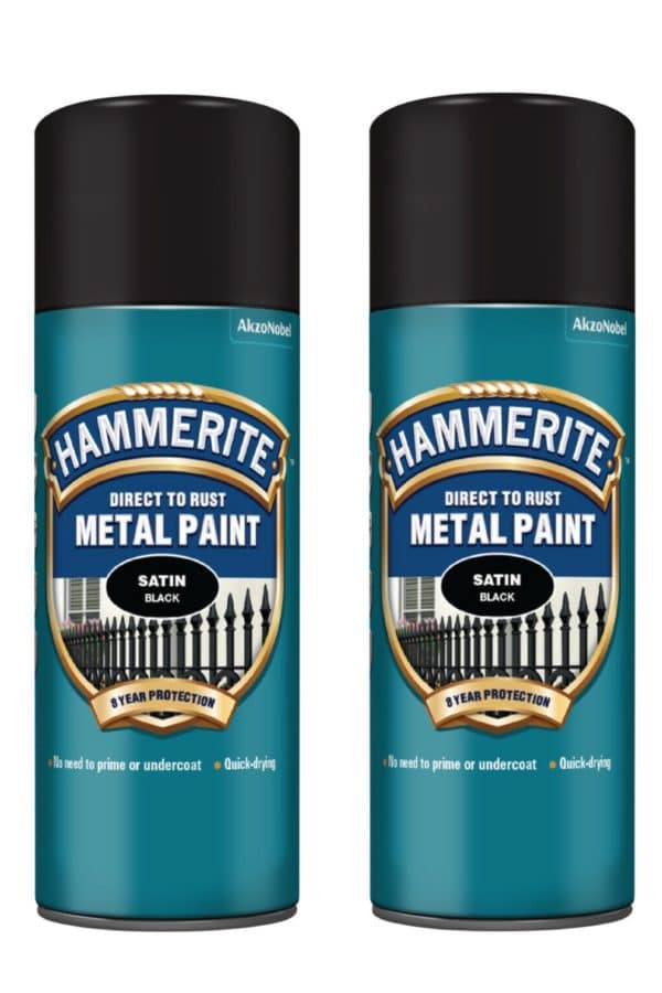 HAMMERITE SATIN BLACK AEROSOL 400ML