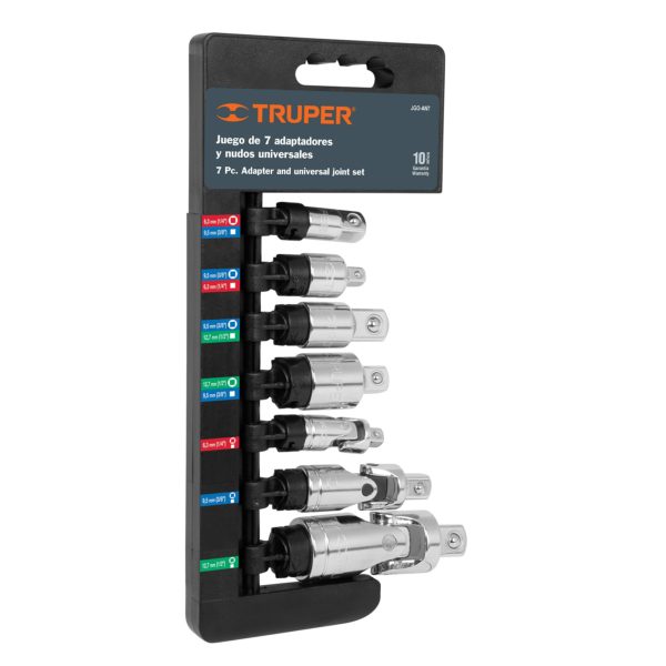 TRUPER ADAPTER & UNIVERSAL JOINT 7PC SET